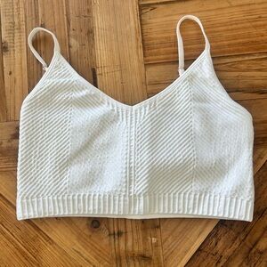 Spiritual Gangster White Ribbed Sports Bra
